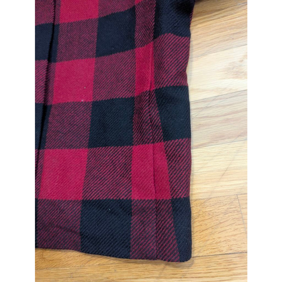 Talbots Buffalo Check Plaid Wool Jacket with Faux Fur Removable Collar Size 4 - Picture 7 of 12